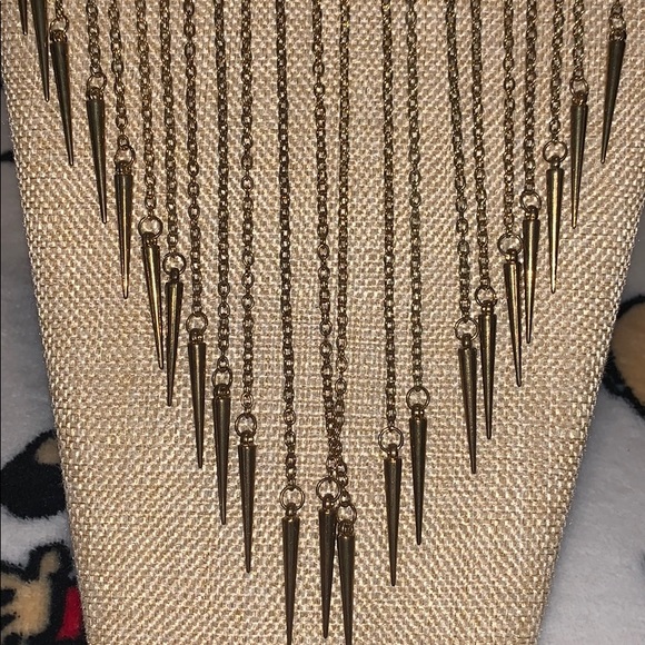 Gold Waterfall kingdom warrior trendy necklace NWT - Picture 8 of 9